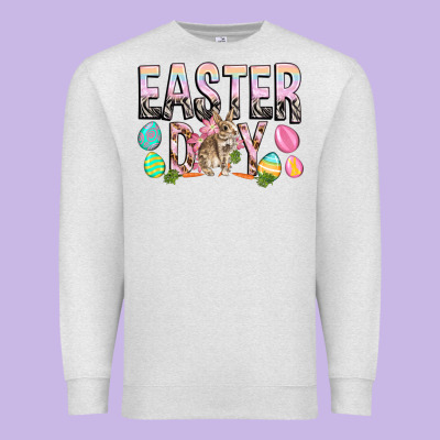 Easter Day With Rabbit Premium Sweatshirt Designed By Howdyjamesfarm