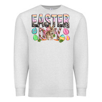 Oatmeal Heather Easter Day with rabbit Premium Sweatshirt - HowdyJamesFarm