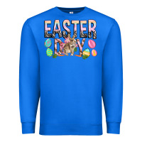 True Royal Easter Day with rabbit Premium Sweatshirt - HowdyJamesFarm
