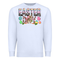 White Easter Day with rabbit Premium Sweatshirt - HowdyJamesFarm
