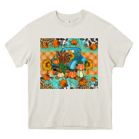 Cream Thanksgiving Truck With Turkey Heavy Core Tee - Artiststas