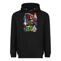 Black ho ho ho gnomes Heavyweight Hoodie - CowGirlArtShop