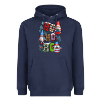 Navy ho ho ho gnomes Heavyweight Hoodie - CowGirlArtShop