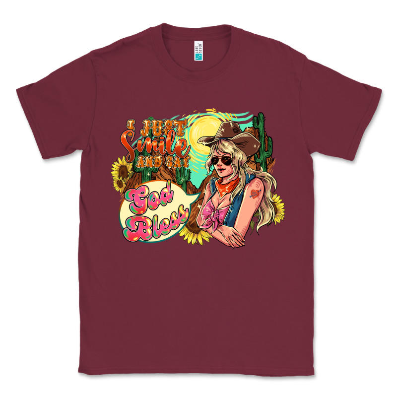 I Just Smile And Say God Bless Classic Tee by NancyCooperArtShop | Teevron
