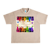 French Oak custom teacher name crayons Urban Heavy Tee - NancyCooperArtShop