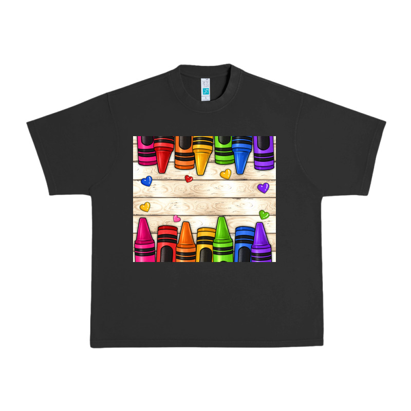 Custom Teacher Name Crayons Urban Heavy Tee by NancyCooperArtShop | Teevron