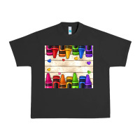 Pigment Black custom teacher name crayons Urban Heavy Tee - NancyCooperArtShop