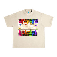 Sandshell custom teacher name crayons Urban Heavy Tee - NancyCooperArtShop