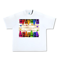 White custom teacher name crayons Urban Heavy Tee - NancyCooperArtShop