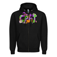 Black Halloween CPHT Pharmacy Technician Zipper Hoodie - texasbilliewilder