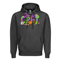 Charcoal Heather Halloween CPHT Pharmacy Technician Zipper Hoodie - texasbilliewilder