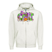 Oatmeal Heather Halloween CPHT Pharmacy Technician Zipper Hoodie - texasbilliewilder