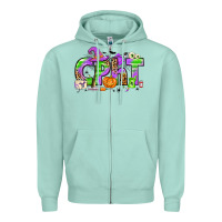 Seafoam Halloween CPHT Pharmacy Technician Zipper Hoodie - texasbilliewilder