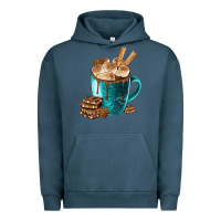 Pigment Midnight Navy Chocolate And Coffee Urban Hoodie - FaDigitalArtStudio