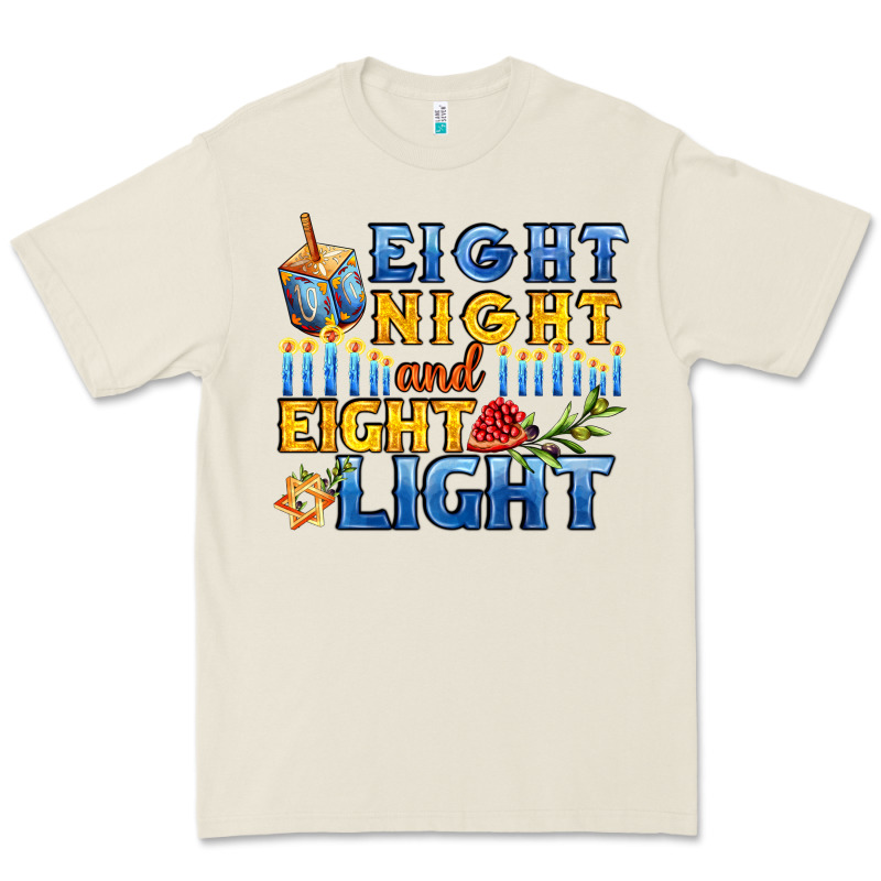 Eight Night And Eight Light For Hanukkah Premium Tee by AdoDesignShop | Teevron