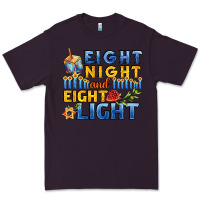 Plum eight night and eight light for hanukkah Premium Tee - AdoDesignShop
