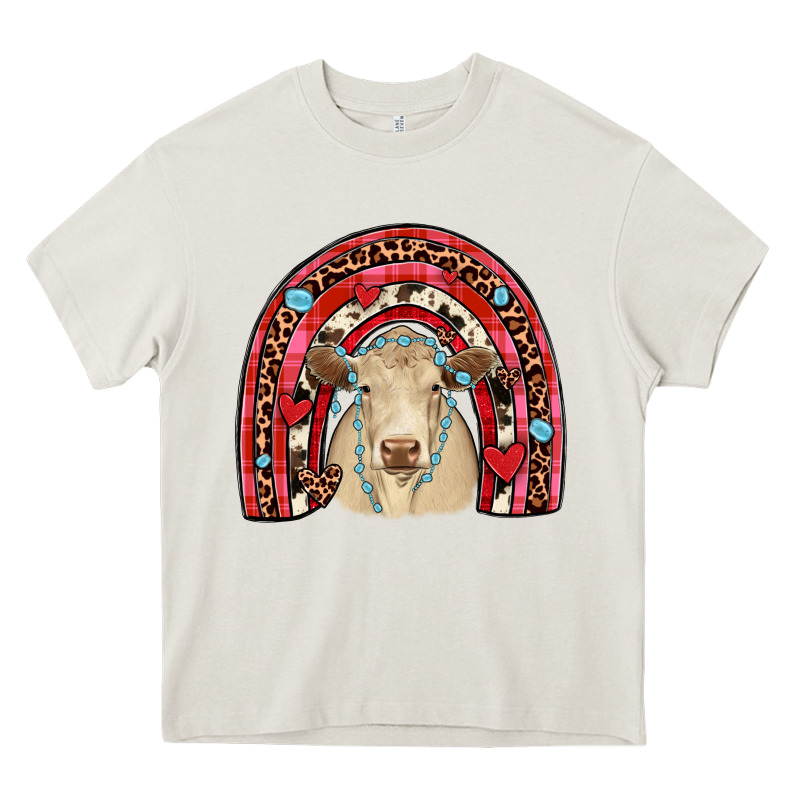Valentines Charolais  Rainbow Heavy Core Tee by JahusDesignShop | Teevron