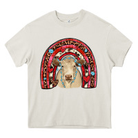 Cream valentines charolais  rainbow Heavy Core Tee - JahusDesignShop