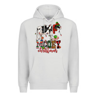 Dove Grey mooey christmas cow Premium Hoodie - CowGirlArtShop