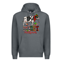 Rock mooey christmas cow Premium Hoodie - CowGirlArtShop