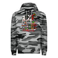 Slate Camo mooey christmas cow Premium Hoodie - CowGirlArtShop