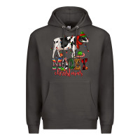 Smoke mooey christmas cow Premium Hoodie - CowGirlArtShop