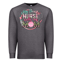 Charcoal Heather my favorite nurse calls me mom Premium Sweatshirt - CowGirlArtShop