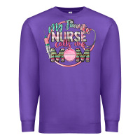 Purple my favorite nurse calls me mom Premium Sweatshirt - CowGirlArtShop