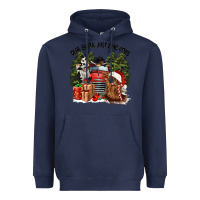 Navy dear santa just send cows Heavyweight Hoodie - CowGirlArtShop
