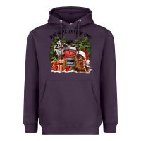 Plum dear santa just send cows Heavyweight Hoodie - CowGirlArtShop