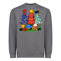 Storm Christmas With Ice Hockey Trees Heavyweight Sweatshirt - BundleAndBundleShop