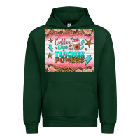 Forest Green coffee gives me teacher powers tumbler Urban Hoodie - BundleAndBundleShop