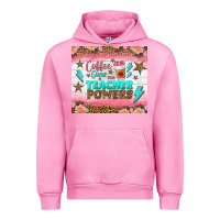 Fuchsia Pink coffee gives me teacher powers tumbler Urban Hoodie - BundleAndBundleShop