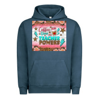 Pigment Midnight Navy coffee gives me teacher powers tumbler Urban Hoodie - BundleAndBundleShop