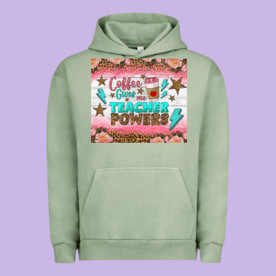 Coffee Gives Me Teacher Powers Tumbler Urban Hoodie Designed By Bundleandbundleshop