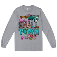 Heather Grey Just A Small Town Girl With Truck Long Sleeve Tee - BundleAndBundleShop