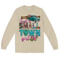 Mushroom Just A Small Town Girl With Truck Long Sleeve Tee - BundleAndBundleShop