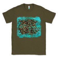 Army Green leopard turquoise Classic Tee - RanaPortraitStore