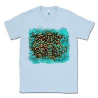 Dusty Blue leopard turquoise Classic Tee - RanaPortraitStore