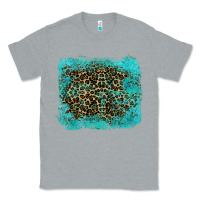 Heather Grey leopard turquoise Classic Tee - RanaPortraitStore