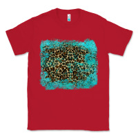 Red leopard turquoise Classic Tee - RanaPortraitStore