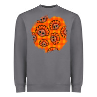 Storm Thanksgiving Turkey With Tartan Patch Heavyweight Sweatshirt - BundleAndBundleShop