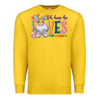 Lemon Oh how he loves us Easter Day Premium Sweatshirt - HowdyJamesFarm