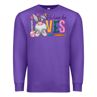 Purple Oh how he loves us Easter Day Premium Sweatshirt - HowdyJamesFarm