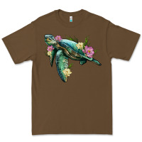 Cacao sea turtle with lotus Premium Tee - Artiststas
