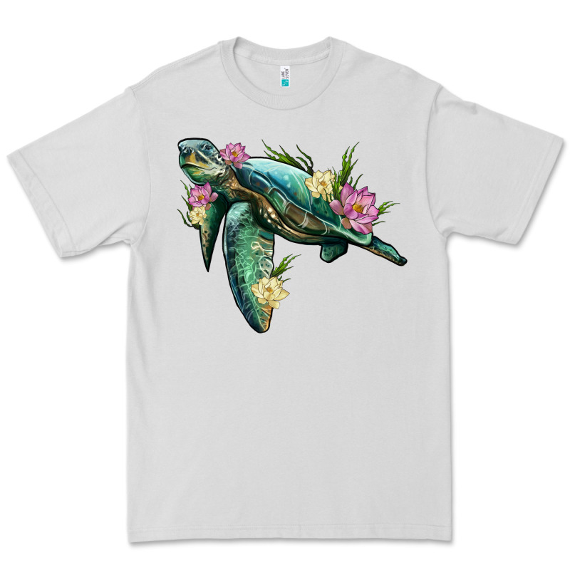 Sea Turtle With Lotus Premium Tee by Artiststas | Teevron