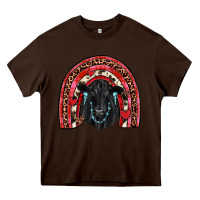 Chocolate Brown valentines black angus  rainbow Heavy Core Tee - JahusDesignShop