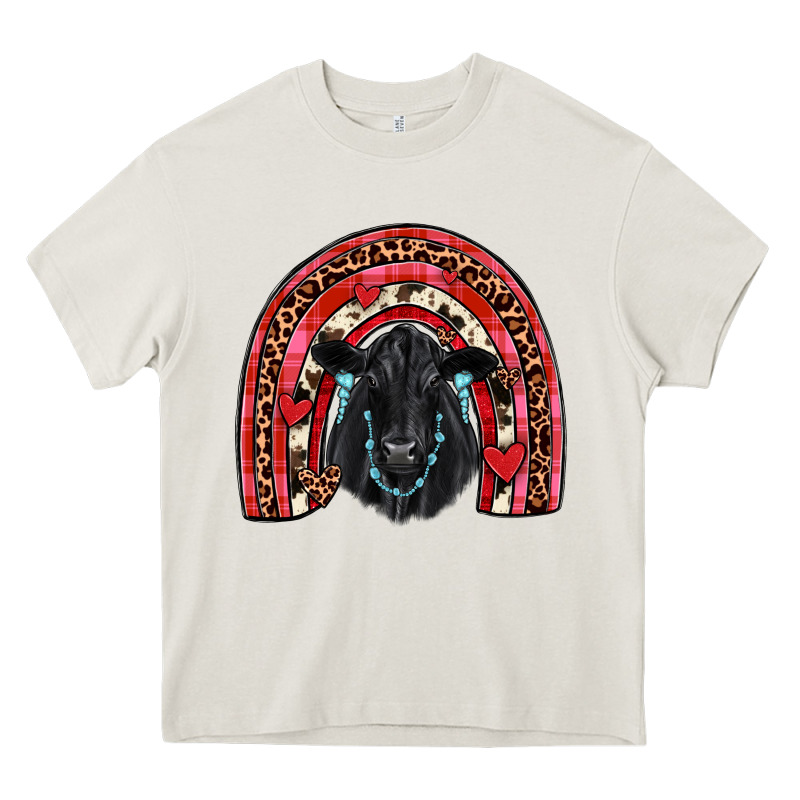 Valentines Black Angus  Rainbow Heavy Core Tee by JahusDesignShop | Teevron