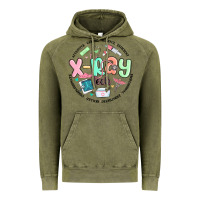 Vintage Olive x ray tech Vintage Hoodie - MaliasSmallBusiness