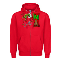 Red Christmas Character Nurse Zipper Hoodie - NancyCooperArtShop